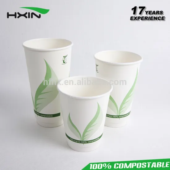 cheap logo printed double wall disposable paper coffee cup