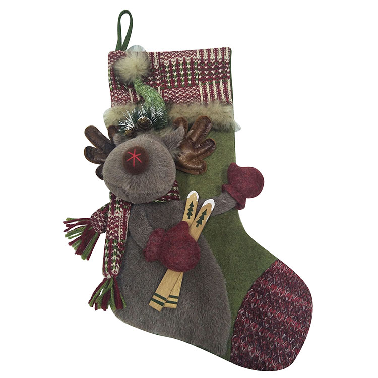 Christmas Reindeer Pattern Stocking