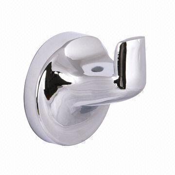 Robe Hook with Rust-proof Chrome Plating, Made of Zinc Metal