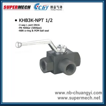 Khb3k-npt Series Two Postion Three Way High Pressure Ball Valve 