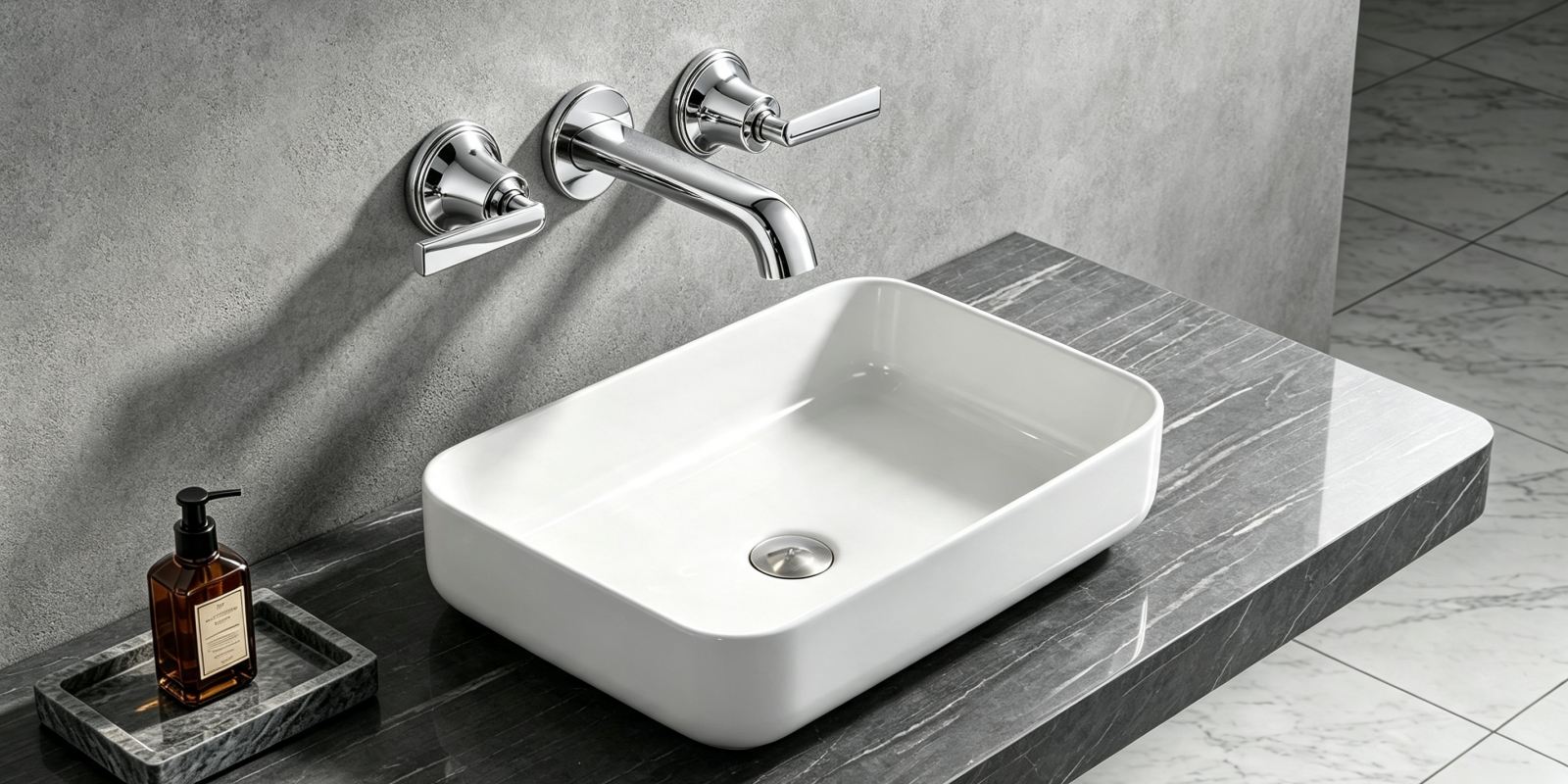 wall mounted basin mixer tap