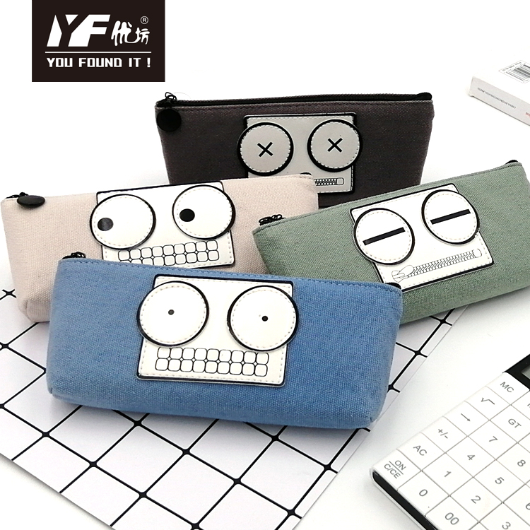 Custom eyes series cute cartoon canvas pencil case