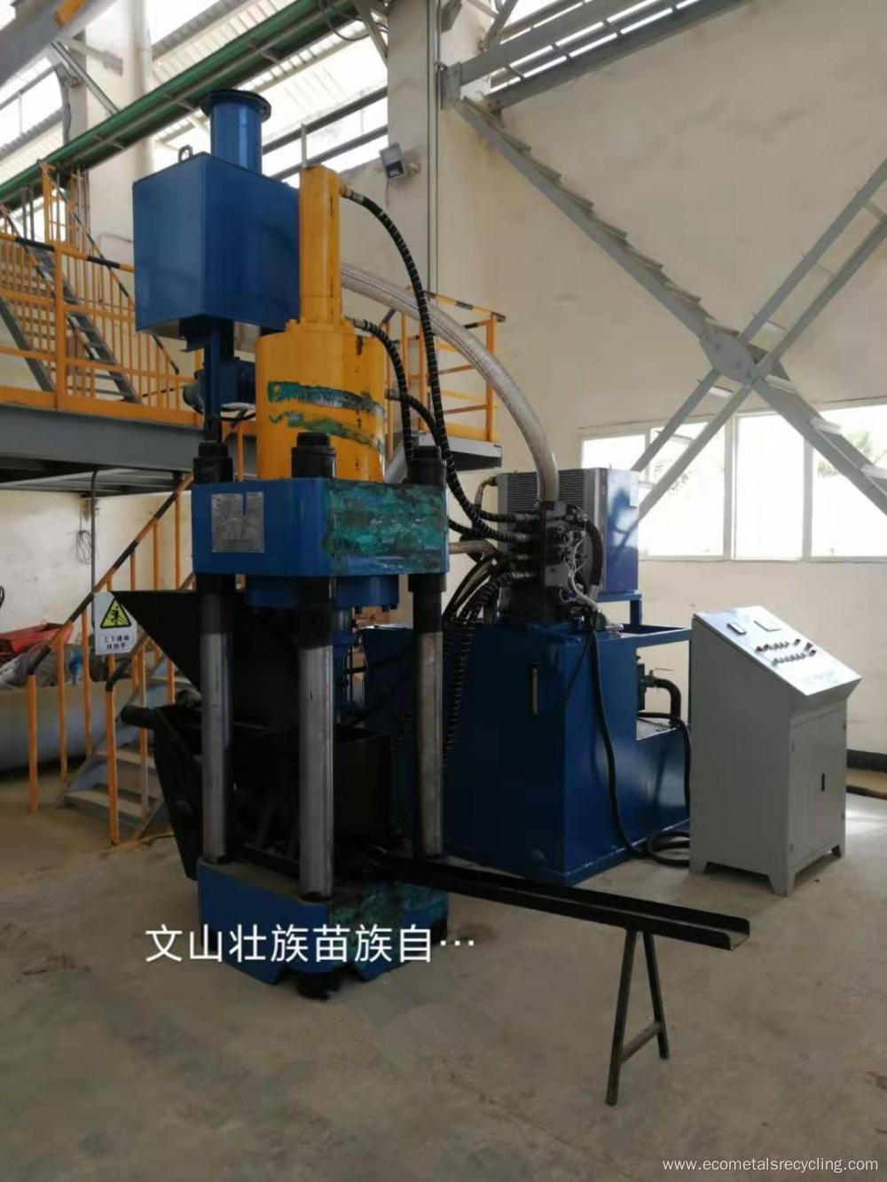 Exported Vertical Aluminum Al Chippings Block Making Machine