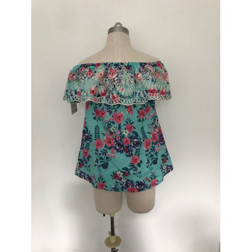 Full Printed Cotton Voile with Embroidery Blouse
