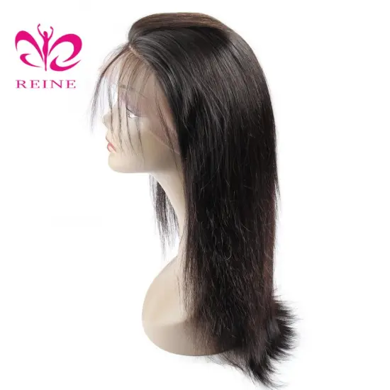 360 Lace Frontal Wigs With Baby Hair 150% Straight Brazilian Remy Hair Pre Plucked Transparent Lace Wig