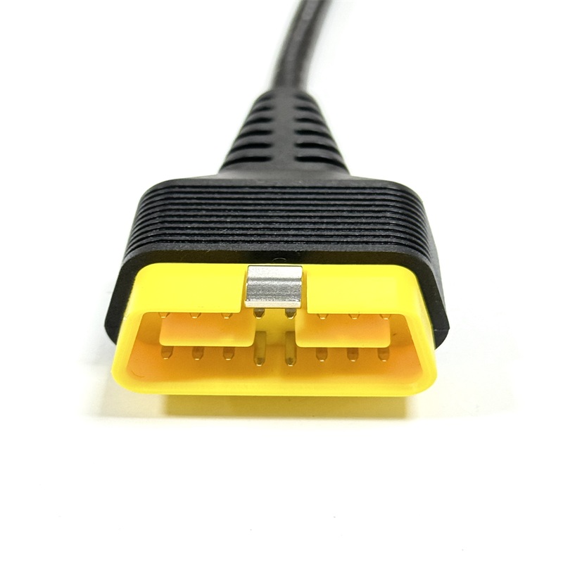 OBDII 16Pin Male to Male Diagnostic Extension Cable, 1020mm Yellow Connector