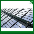 Green welded high security fencing panels