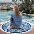 Boho Mandala Jacquard Velours Baumwollrunde Strandtuch