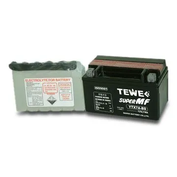 Dry-charged Battery for Motorcycle with 6Ah Rated Capacity and 0.56kg Electrolyte