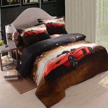 3D Bed Set with Vivid Car Images, 2013 Hot and New Design, Vivid Image