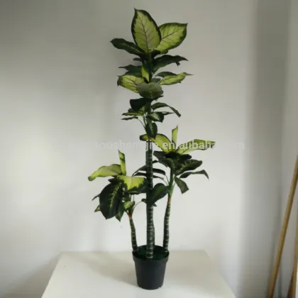 fake decorative dieffenbachia rohdea artificial evergreen wholesale