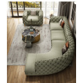 Modern light luxury combination pull buckle curved SOFA