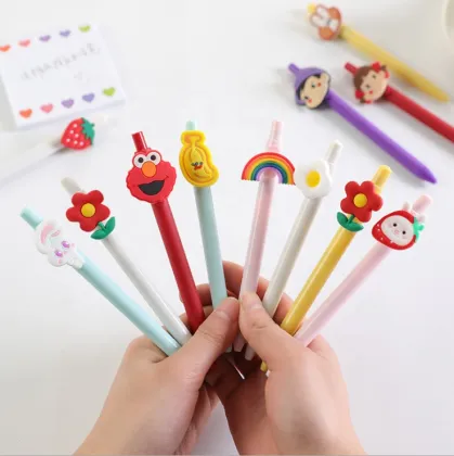 Wholesale Kawaii Cartoon Signature Pens - Custom Logo 0.5mm Black Gel Ink Stationery Supplies