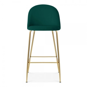 High-End Nordic Style Gold Leather Bar Chairs: Perfect for Luxury Hotels, Kitchens, and Dining Areas