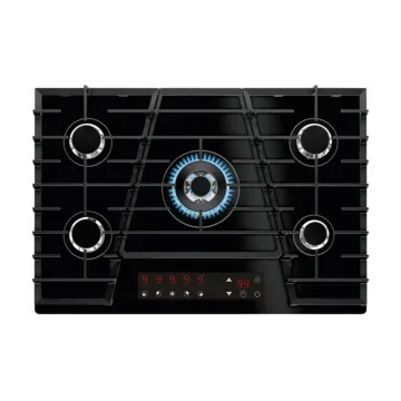 Hot Sale 5 Burner Built-in Tempered Glass Gas Hob with Safety Device