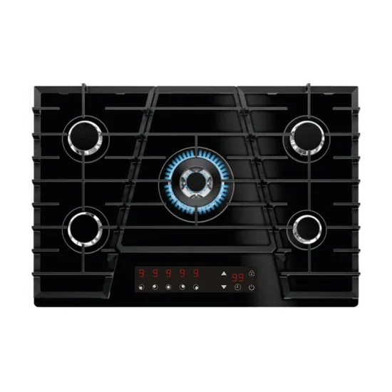 Hot Sale 5 Burner Built-in Tempered Glass Gas Hob with Safety Device
