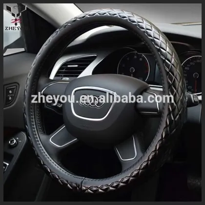 yellow genuine leather steering wheel cover covers