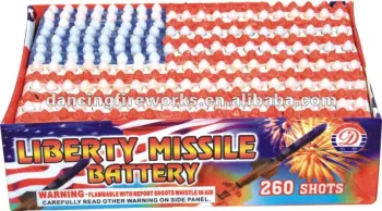 WHISLING FIREWORKS 260SHOTS LIBERTY MISSILES BATTERY