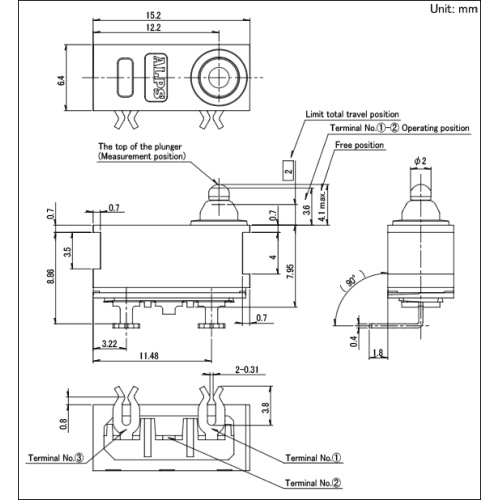 Detectieschakelaar Waterdicht type: