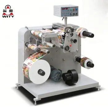 Narrow Type Automatic Adhesive Label Rotary Slitting and Rewinding Machine
