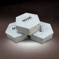 Hexagon anpassad logotyp marmor smycken presentlåda