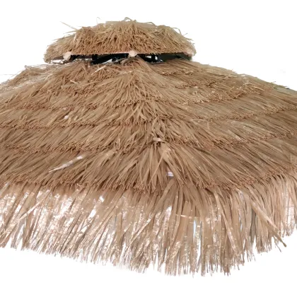 Elegant Fringed Beach Umbrella for Tropical Settings