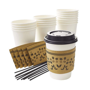 Tasse en papier en papier à revêtement PE imperméable pour tasses à café
