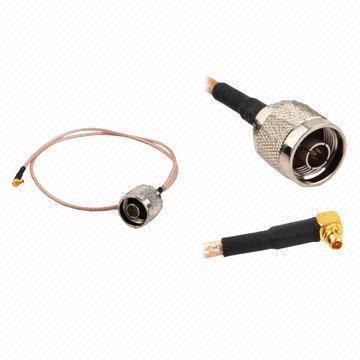 RF Cable, N Male to MMCX Right Angle Male Connector Impedance 50ohms