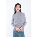 Standing Collar Long Sleeve Woolen Blouse