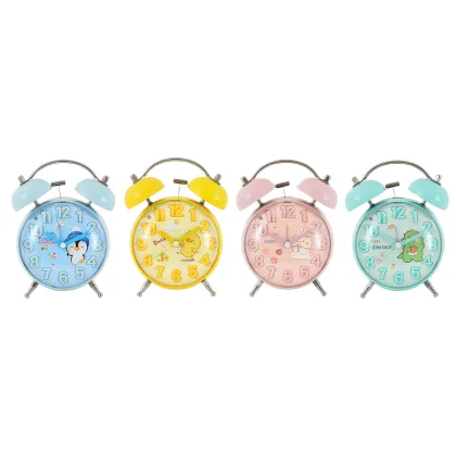 4Inch Animal Twin Bell Alarm Clock Duck Kids