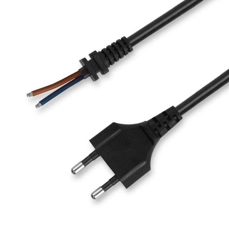 2 PIN -шнурный шнурный кабель питания EU AC