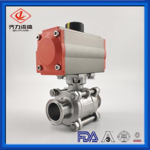 Sanitray Tri clamp connection pneumatic ball valve