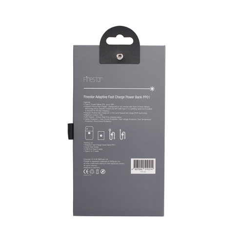 Hanger Gray Magnetic Closure Power Bank Packaging Box