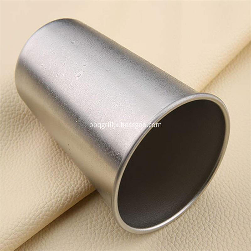 a stainless steel cup