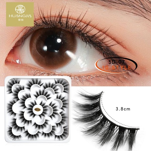 10 pairs 3D black faux mink false lashes