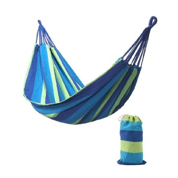 280*80mm 2 Persons Striped Hammock Outdoor Leisure Bed Thickened Canvas Hanging Bed Sleeping Swing Hammock For Camping Hunting