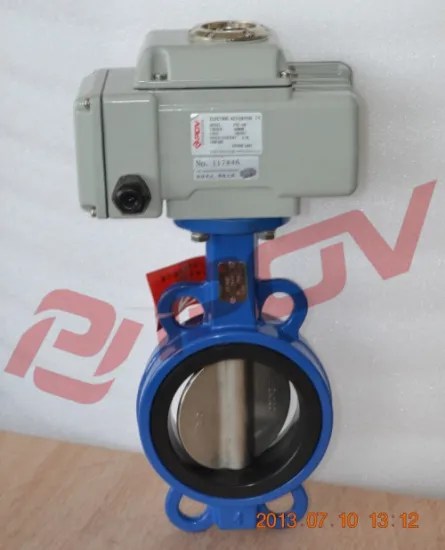 220v ac on off butterfly valve electric gas shut off valve