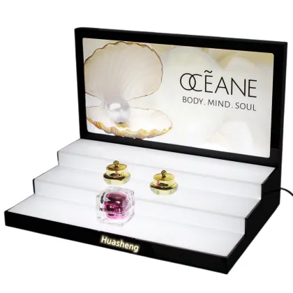 High Luxury LED Light Illuminated Makeup and Perfume Display Stand