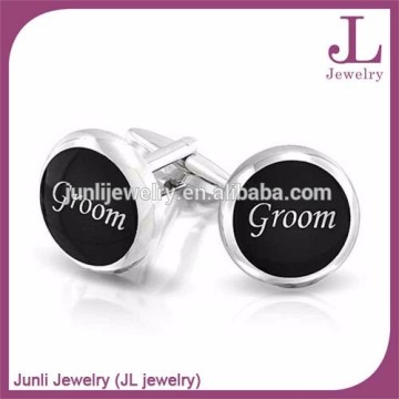 2014 Hot Sale Custom Men Cufflinks Stainless Steel Groom Cufflinks
