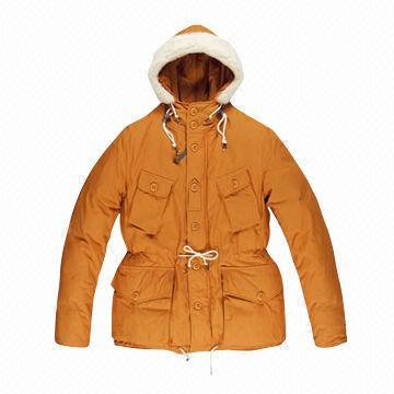 Orange Men's Windbreaker, Made of Water Repellent, Vintage Cotton, OEM and ODM Orders Accepted