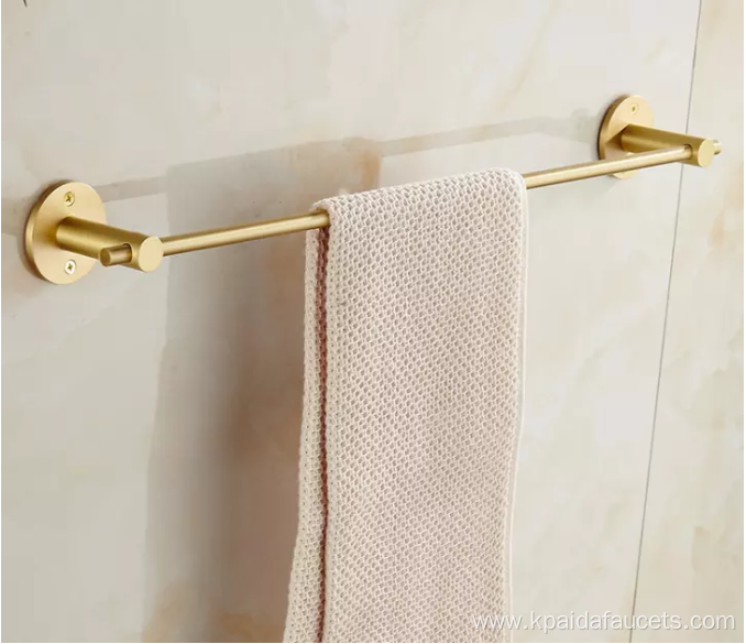 Brushed Gold Brass Towel Bar High Quality Hotel 24 Inches Wall Mounted