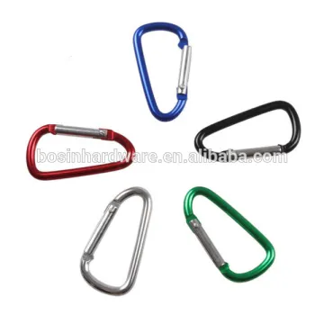 Fashion High Quality Metal 50mm Length D Shape Aluminum Carabiner