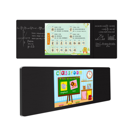 Chalk blackboard with touch tablet tv pizarra