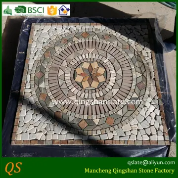 slate stone medallion type mosaic tile