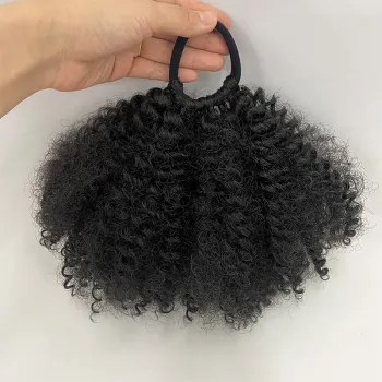 Vivian Kids Braided Ponytail with Elastic Band: Soft, Natural-Looking Kinky Marley Afro Style