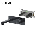 2 Hole Copper Wall Mount Bathroom Faucet