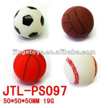 Squirtting rubber sports ball bath toy
