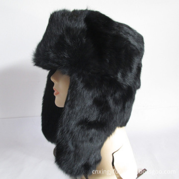 Fashional hare rabbit fur russian fur hat