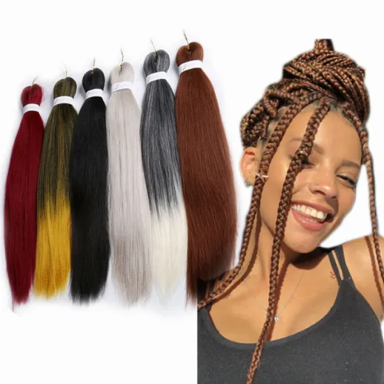 Hot Water 26inch Synthetic ez Braid Pre Stretched Braiding Hair Synthetic 3x Pre Stretched Braiding Hair Extension
