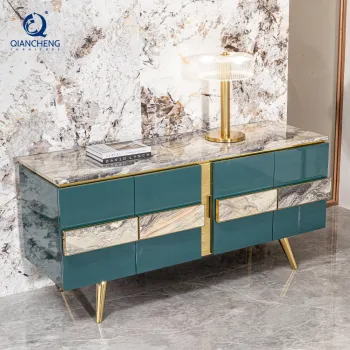 QIANCHENG Modern Italian Villa Style Solid Wood Sideboard